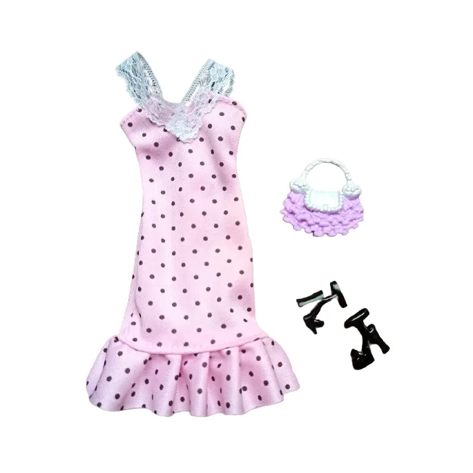 Stylowa sukienka i torebka dla lalek