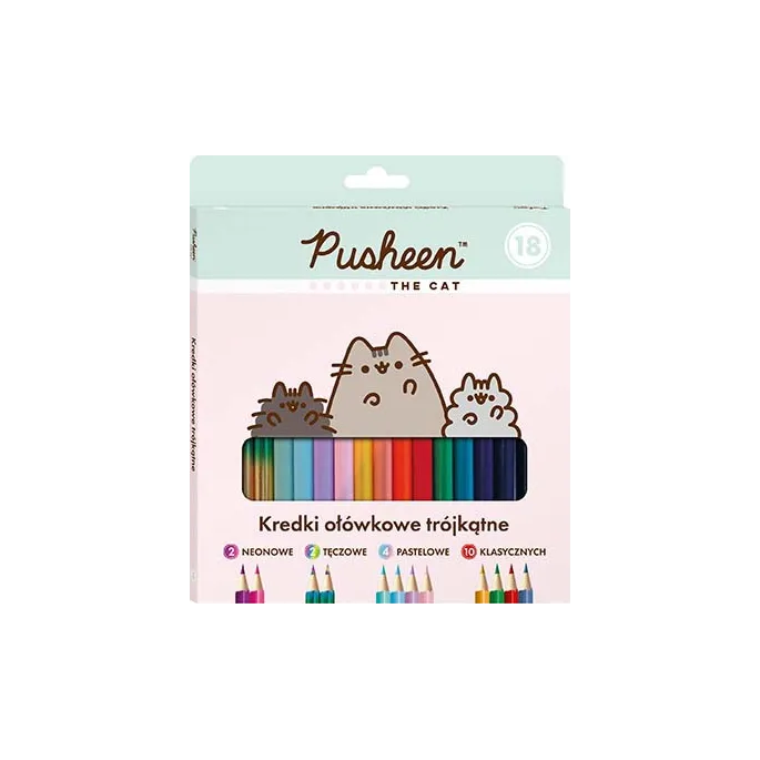 Kredki trójkątne Pusheen The Cat dla dzieci
