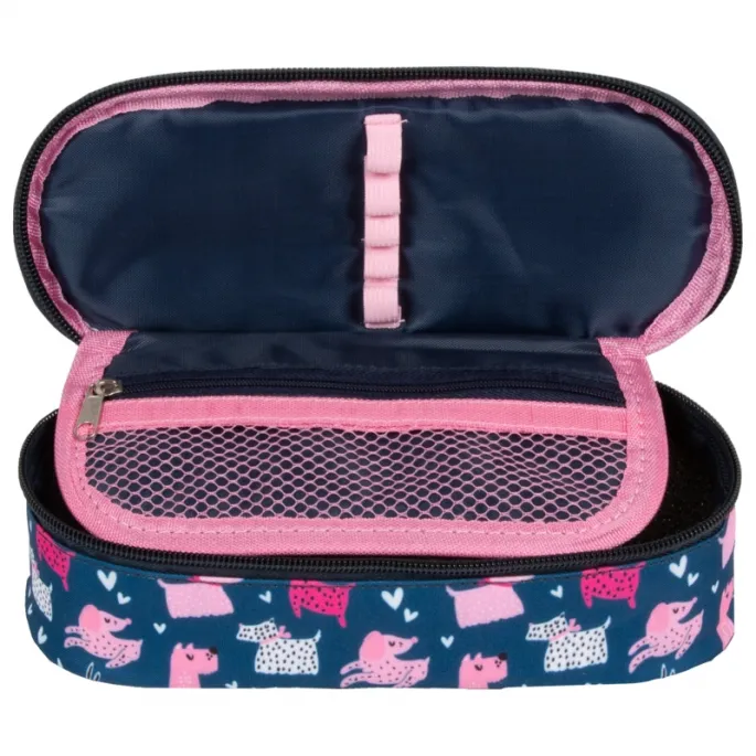 Funkcjonalny piórnik z gumkami na długopisy i ołówki