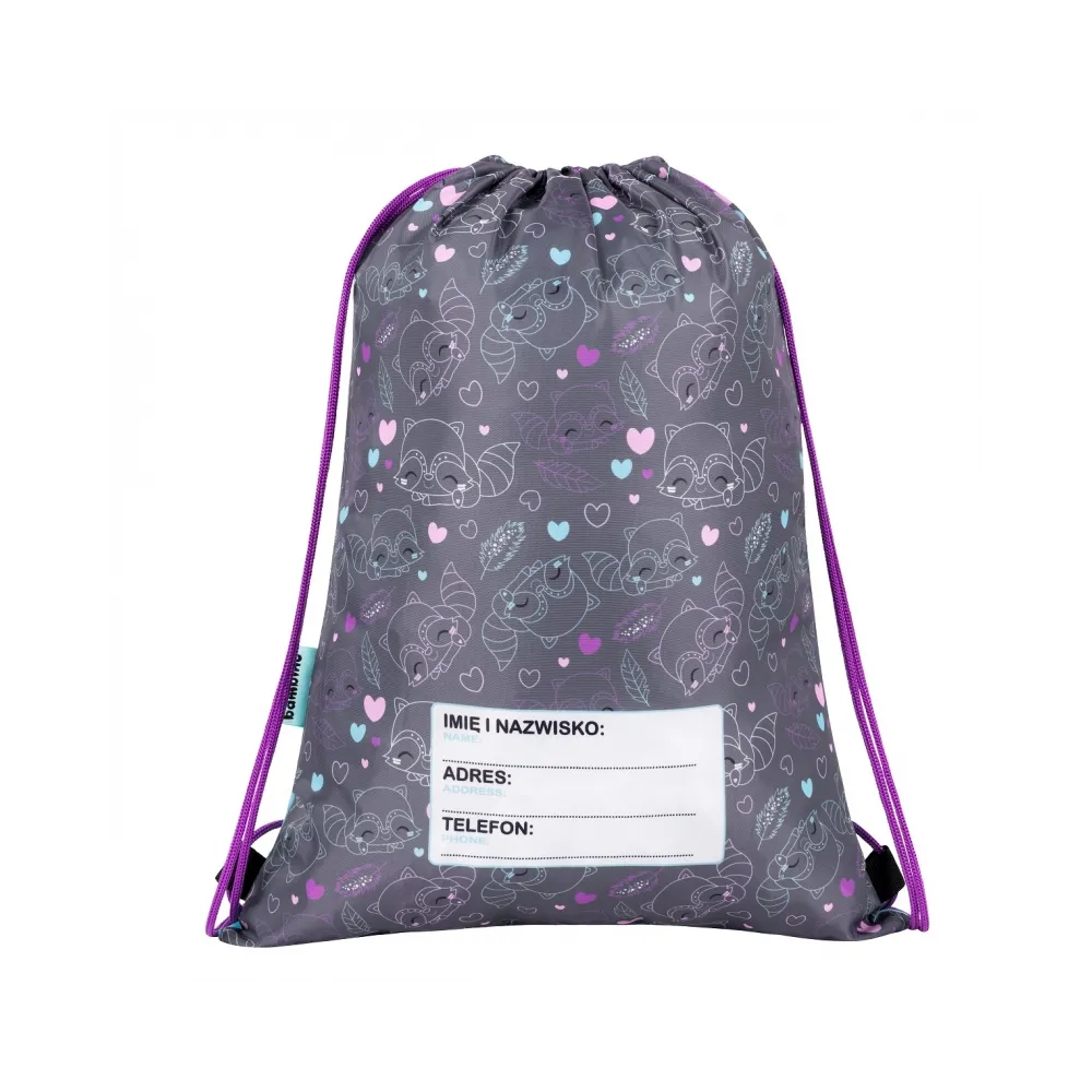 Worek szkolny Racoon na obuwie strój gimnastyczny