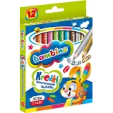 Kredki w oprawie drewnianej 12 kolorów Bambino G2