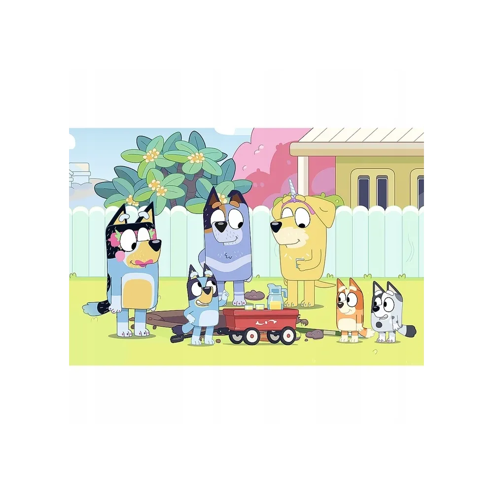 Puzzle 100 Pieski Psy Wesoły Świat Bluey Blu Trefl G2