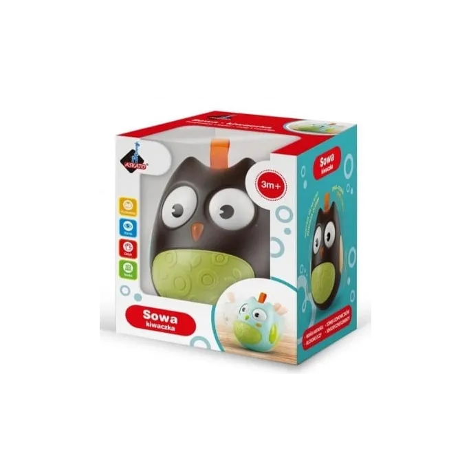 Interaktywna zabawka sowa z dzwoneczkami dla maluchów