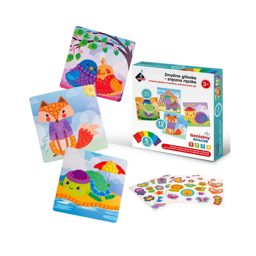 Wyklejanka Zwierzątka z cyrkoniami dla kreatywnych dzieci