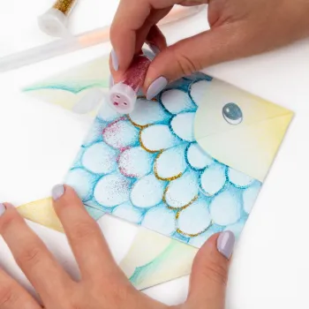 Precyzyjny klej w cienkopisie Brokat 5 kolorów Kidea G2