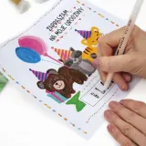 Zestaw klejów z brokatem do tworzenia unikalnych dekoracji.