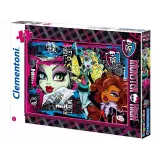 Puzzle Monster High w kolorowej scenerii Straszyceum.