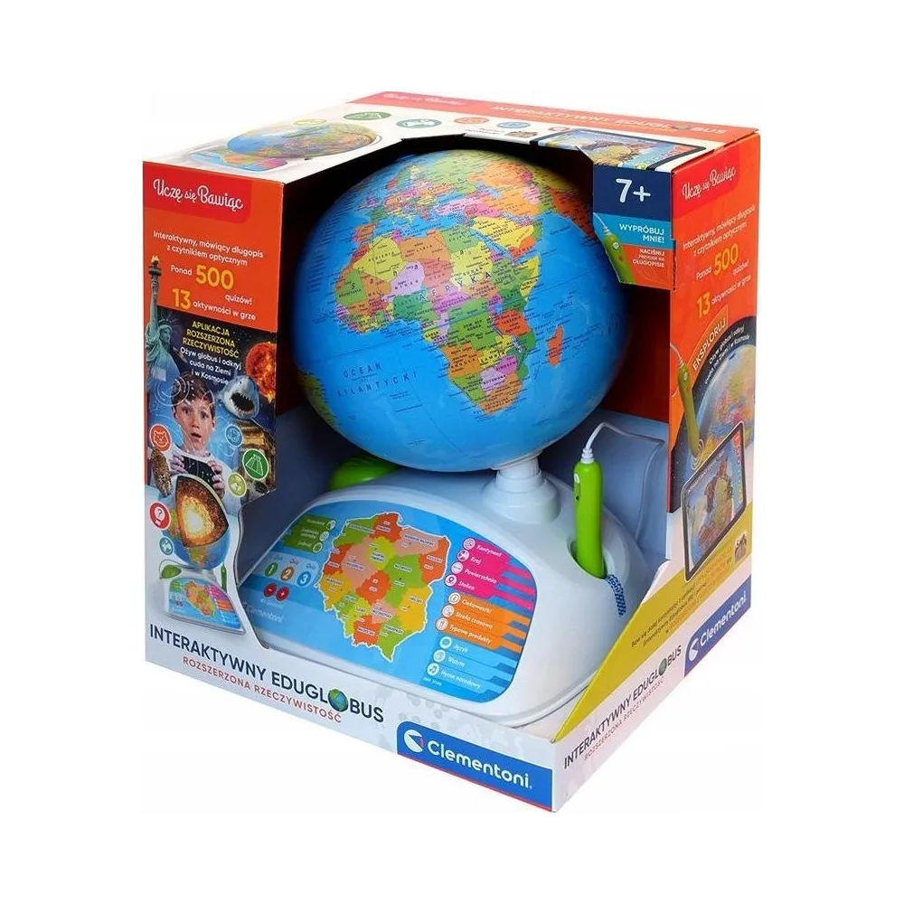 Edukacyjny globus z długopisem interaktywnym