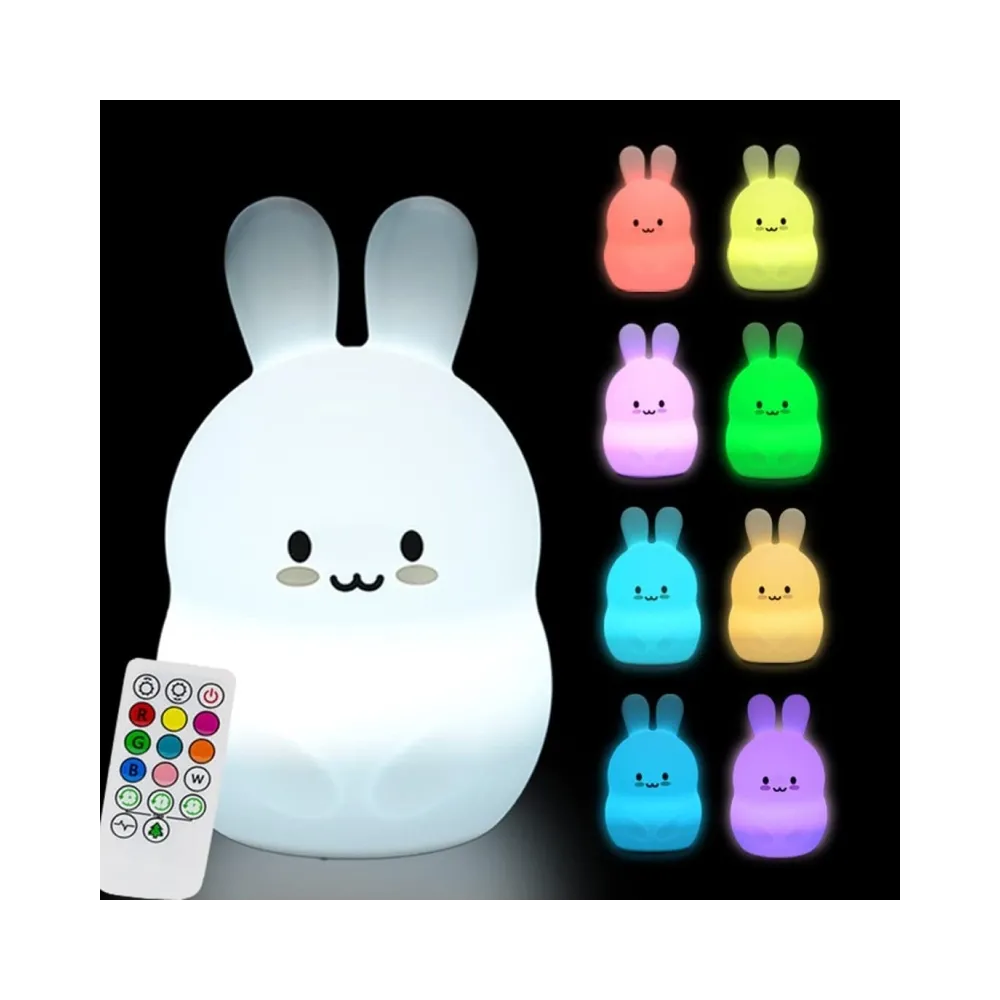 Śliczny Króliczek Lampka silikonowa na pilotaCZ
