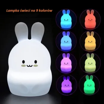 Śliczny Króliczek Lampka silikonowa na pilotaCZ