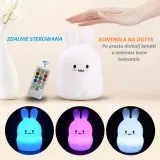 Śliczny Króliczek Lampka silikonowa na pilotaCZ