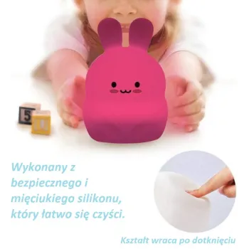 Śliczny Króliczek Lampka silikonowa na pilotaCZ