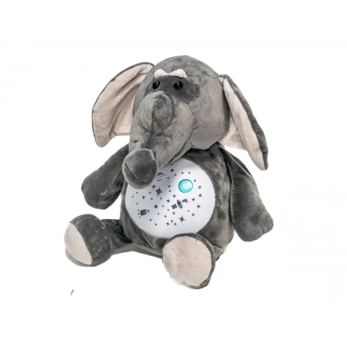 Kojący słoń projektor z magią gwiazd dla spokojnego snu dziecka.