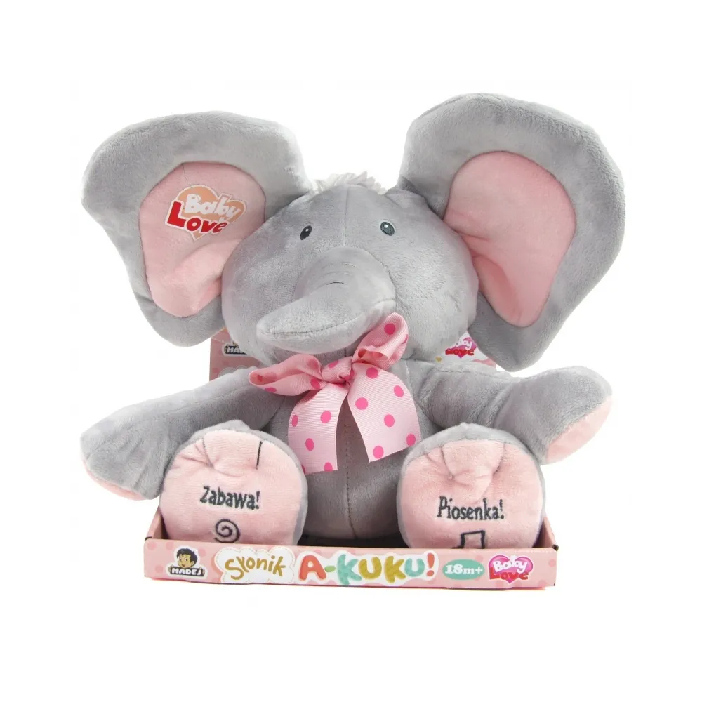 Słonik interaktywny Akuku mówi bawi uczy po polsku róż G2