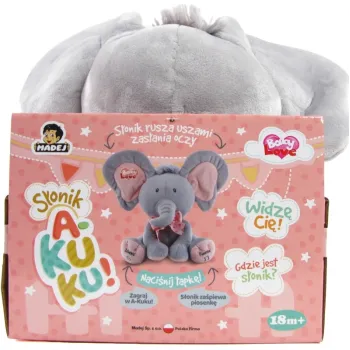 Słonik interaktywny Akuku mówi bawi uczy po polsku róż G2