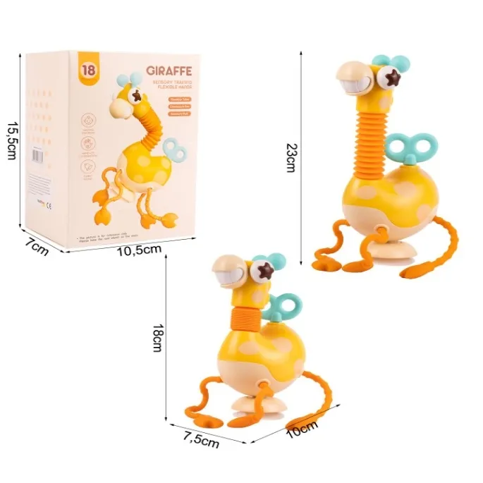 Sensoryczna żyrafka z różnorodnymi teksturami