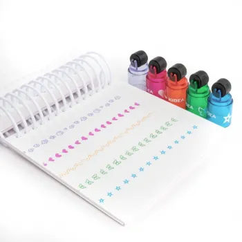 Stempelek roller pieczątki kolorowe 5 sztuk Kidea G2