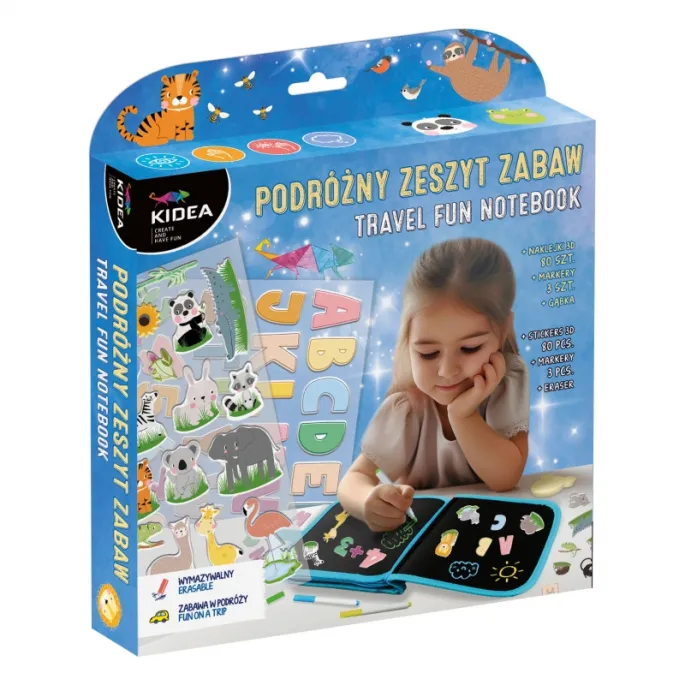 Kolorowy zestaw do zabawy w podróży dla dzieci