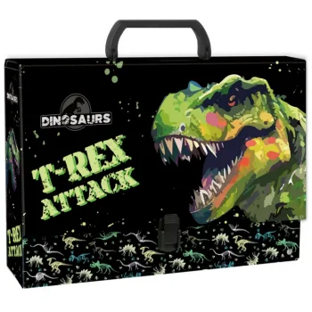 Sztywna gruba Teczka z Rączką Dinozaur G2