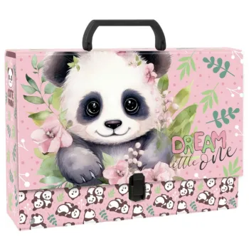 Gruba Sztywna Teczka z Rączką Panda G2