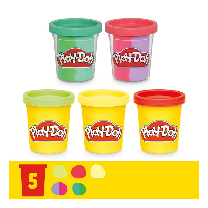 Różnorodne kompozycje kwiatowe z Play-Doh