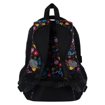 Plecak szkolny 4-komorowy Stitch Black Aloha St.Majewski G2