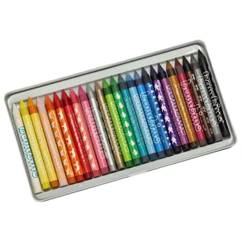 Kredki Bambino 24 Kolory + Temperówka Metalowe PudełkoG2