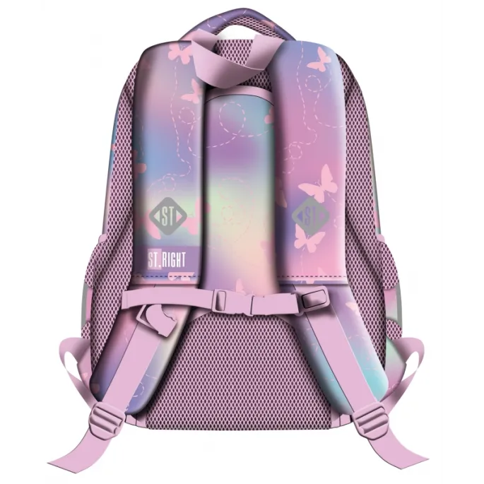 Kolorowy plecak szkolny z 3 komorami i elementami odblaskowymi.