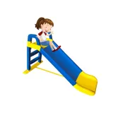 Zjeżdżalnia ogrodowa 140 cm niebiesko-żółta G2