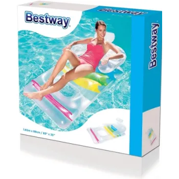 DMUCHANY MATERAC LEŻAK FOTEL DO PŁYWANIA BESTWAY 165 x 89