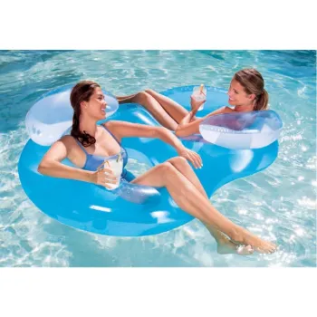 PODWÓJNY FOTEL DMUCHANY LAZY 188x117 BESTWAY NIEBIESKICZ