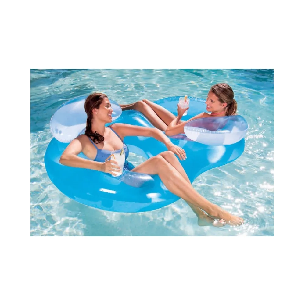 PODWÓJNY FOTEL DMUCHANY LAZY 188x117 BESTWAY NIEBIESKICZ