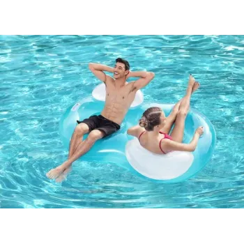 PODWÓJNY FOTEL DMUCHANY LAZY 188x117 BESTWAY NIEBIESKICZ