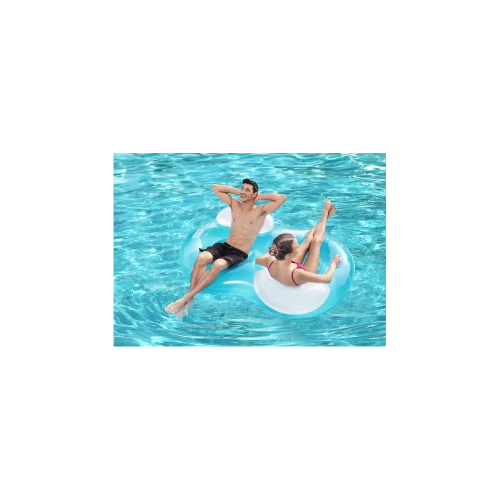 PODWÓJNY FOTEL DMUCHANY LAZY 188x117 BESTWAY NIEBIESKICZ