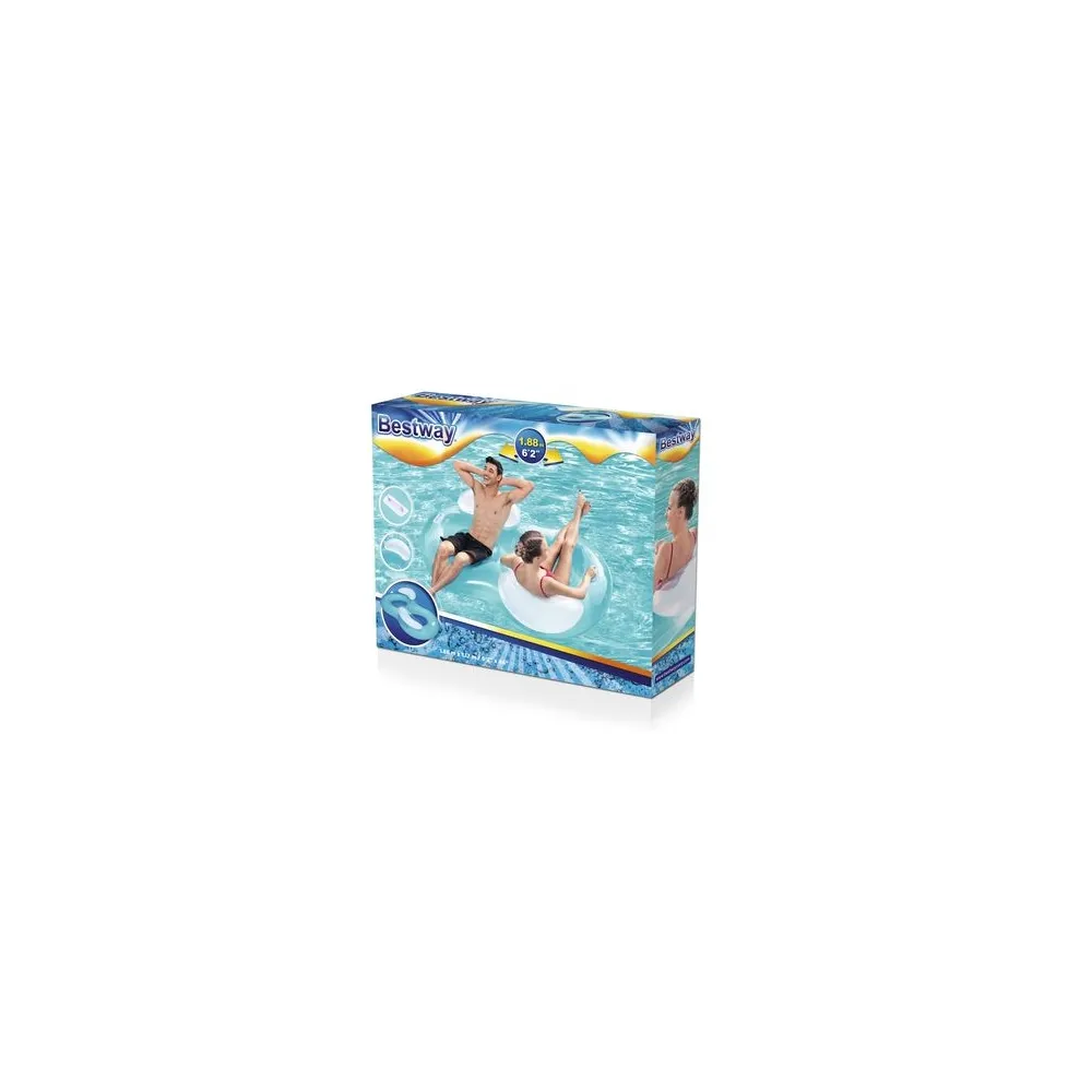 PODWÓJNY FOTEL DMUCHANY LAZY 188x117 BESTWAY NIEBIESKICZ