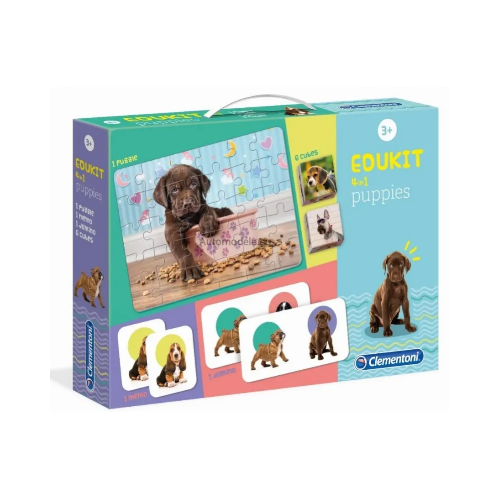 EDU KIT PIESKI PUPPIES MEMO DOMINO KOSTKI PUZZLE CZ