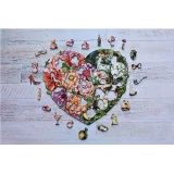 EKOLOGICZNE DREWNIANE PUZZLE SERCE 131 zabaweczka