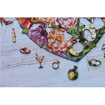 EKOLOGICZNE DREWNIANE PUZZLE SERCE 131 zabaweczka