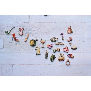 EKOLOGICZNE DREWNIANE PUZZLE SERCE 131 zabaweczka