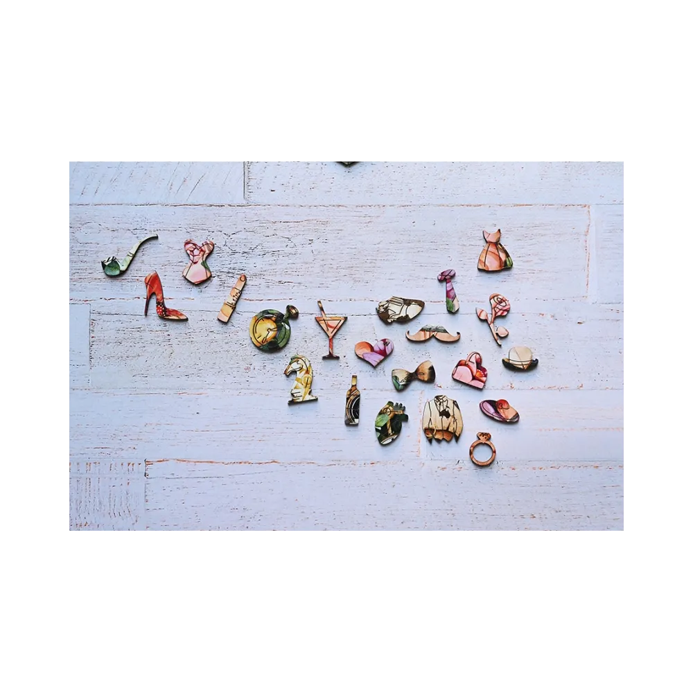 EKOLOGICZNE DREWNIANE PUZZLE SERCE 131 zabaweczka