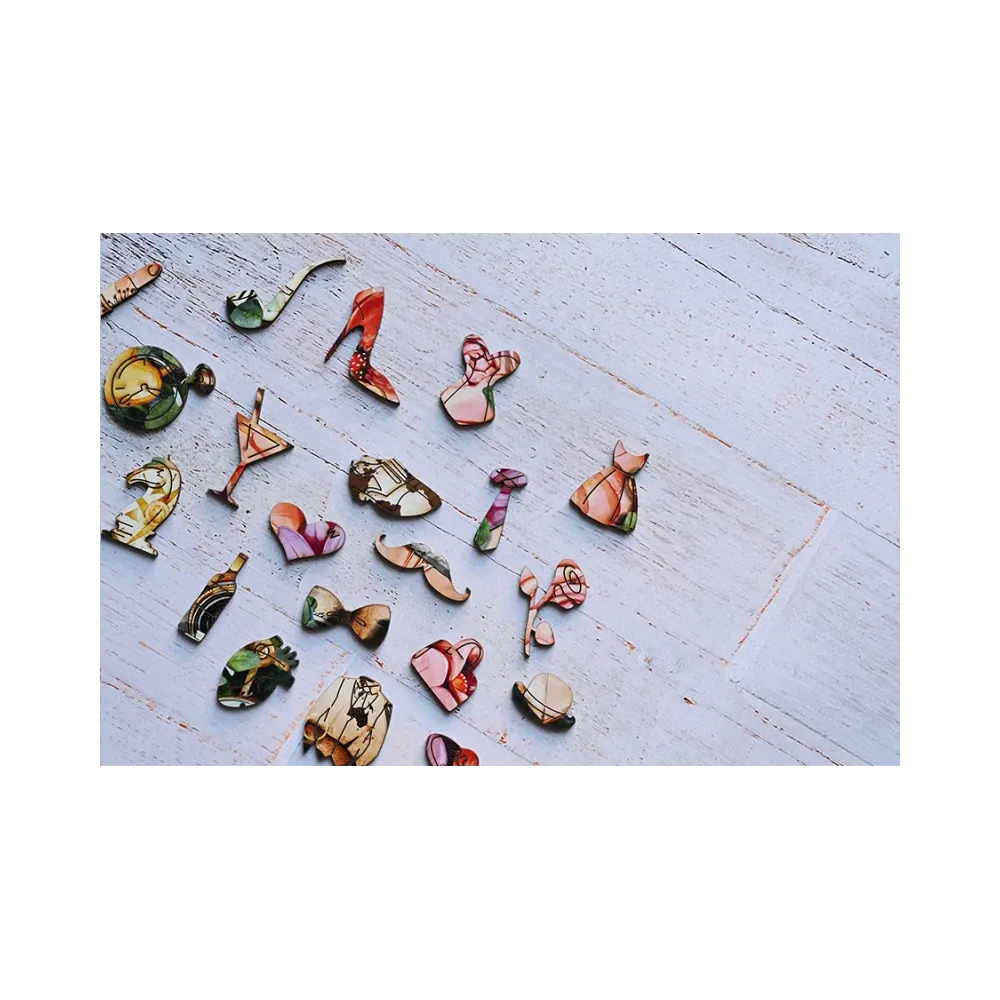 EKOLOGICZNE DREWNIANE PUZZLE SERCE 131 zabaweczka