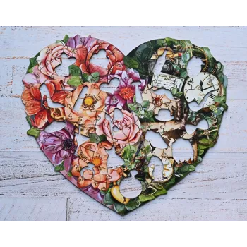 EKOLOGICZNE DREWNIANE PUZZLE SERCE 131 zabaweczka