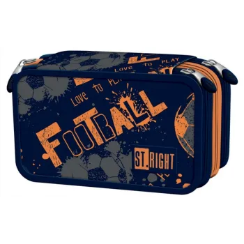 Piórnik trzypoziomowy z wyposażeniem Soccer Balls PC-05