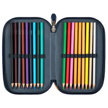 Funkcjonalny piórnik szkolny z akcesoriami