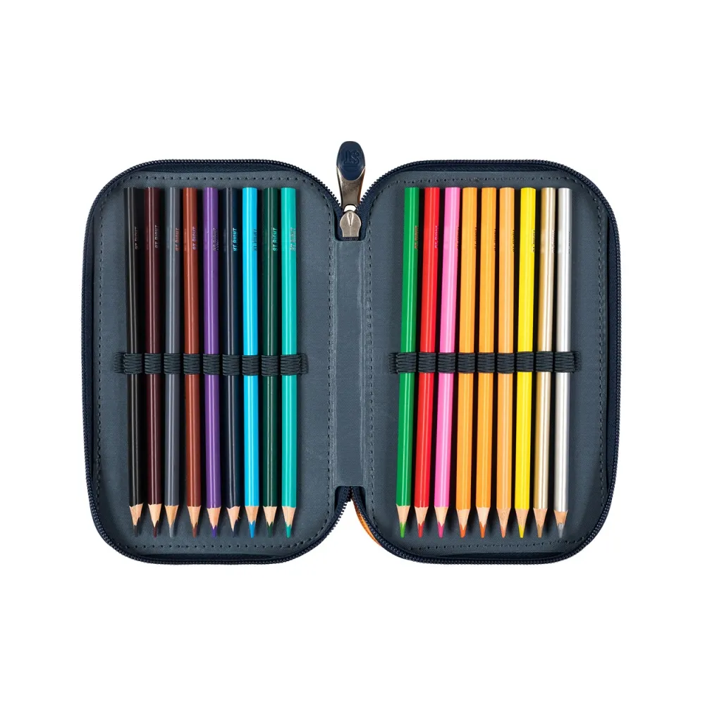 Funkcjonalny piórnik szkolny z akcesoriami