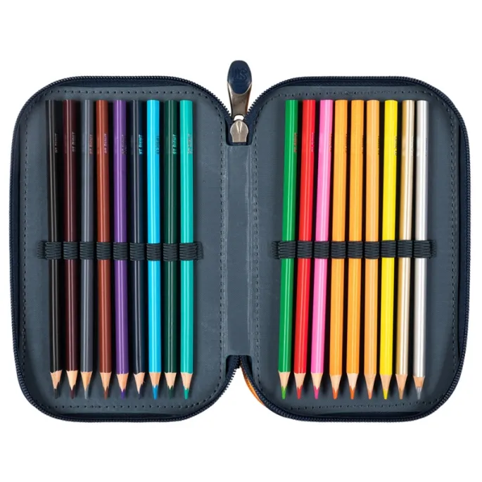 Funkcjonalny piórnik szkolny z akcesoriami