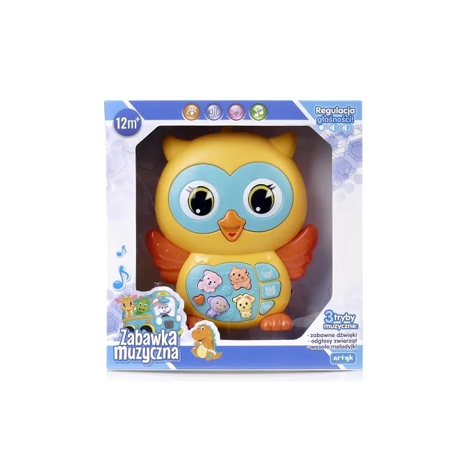 Edukacyjna sowa z dźwiękami zwierząt dla dzieci