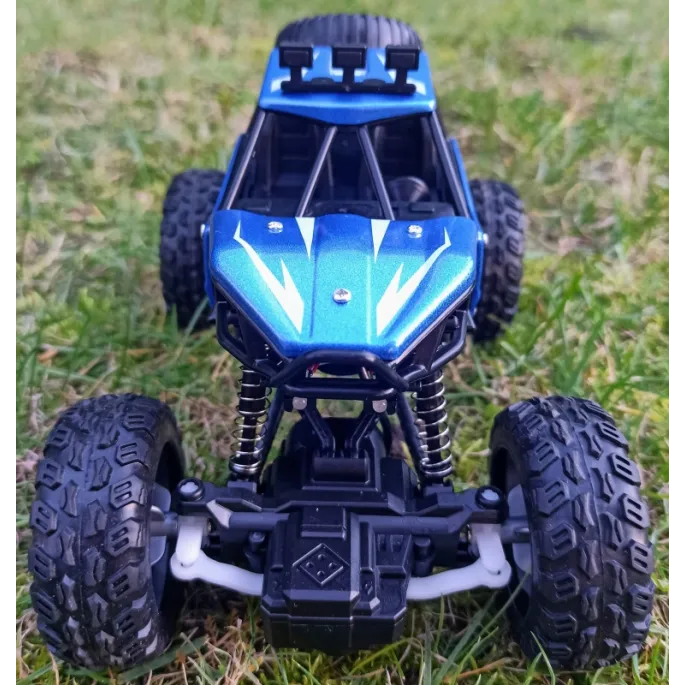 Estetycznie zapakowany Monster Truck RC w kolorze niebieskim