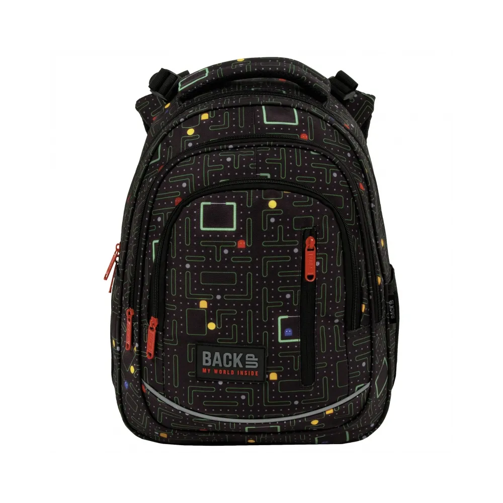Plecak szkolny 3 komory backup 5 GAMER Pac-man