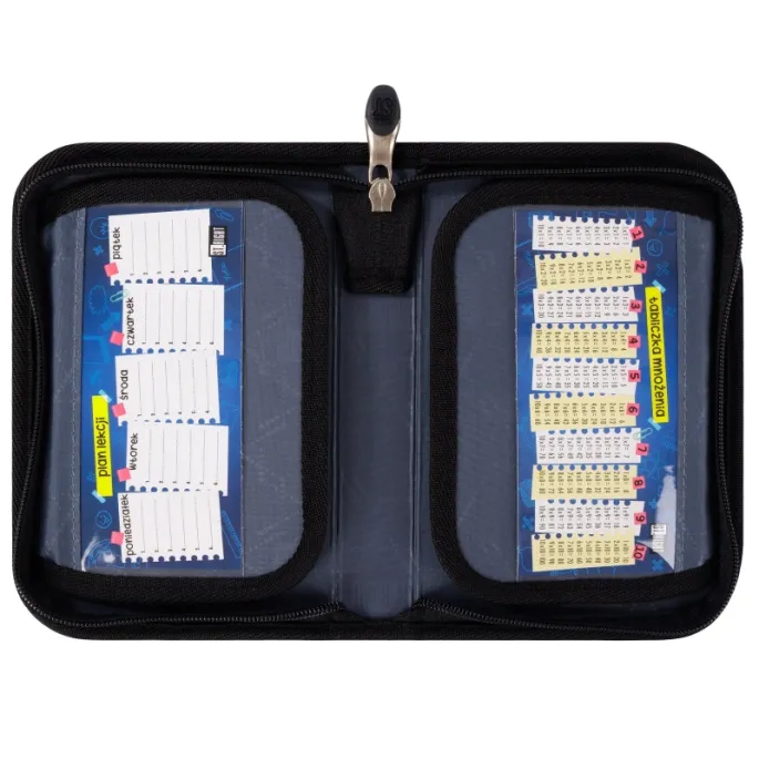 Stylowy piórnik z klapkami dla uczniów